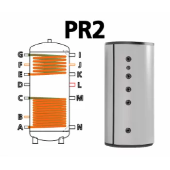Ballon tampon TWL PR2-300, double échangeur( registres tubulaires), 300 Litres Ballon tampon TWL PR2-300, double échangeur( registres tubulaires), 300 Litres