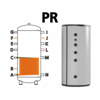 Ballon tampon TWL PR1079, simple échangeur( registre tubulaire), 1079 Litres Ballon tampon TWL PR1079, simple échangeur( registre tubulaire), 1079 Litres