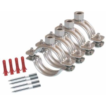 Kit de montage Ø78mm pour tube inox isolé mono tube DN20 avec isolation de 25mm Kit de montage Ø78mm pour tube inox isolé mono tube DN20 avec isolation de 25mm