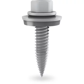 Vis 6x25mm à tôle autoperceuse K2 à tête hexagonale avec rondelle d’étanchéité Vis 6x25mm à tôle autoperceuse K2 à tête hexagonale avec rondelle d’étanchéité