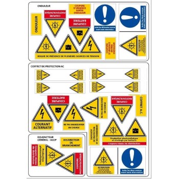 Planche étiquettes auto-consommation photovoltaïque 