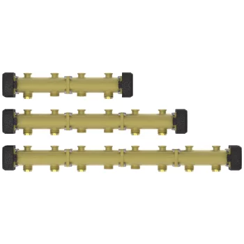 Collecteur modulaire DN 20 double Nombre de raccords pour HeatBloCs = 3 Largeur = 440 mm Collecteur modulaire DN 20 double Nombre de raccords pour HeatBloCs = 3 Largeur = 440 mm