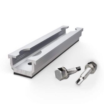 420402 Metasole système de support sur BAC ACIER (format paysage). Inclus 2 vis 900122 RE/420405 420402 Metasole système de support sur BAC ACIER (format paysage). Inclus 2 vis 900122 RE/420405