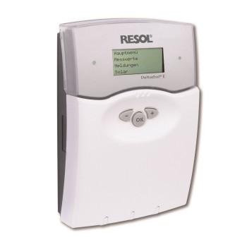 Régulateur différentiel de température Resol Deltasol E, fourni avec 6 sondes Pt1000 (2xFKP6, 4 x FRP6)