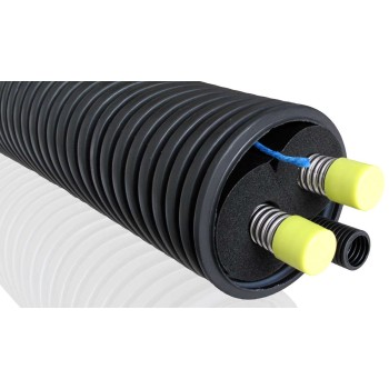 Flexiterra inox PAC 40 DN32 longueur 10 m, système de tuyau enterré pour pompe à chaleur monobloc air/eau extérieur