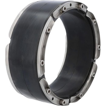 Garniture d’étanchéité en acier fin et caoutchouc EPDM; 5 anneaux pinces en acier fin Garniture d’étanchéité en acier fin et caoutchouc EPDM; 5 anneaux pinces en acier fin